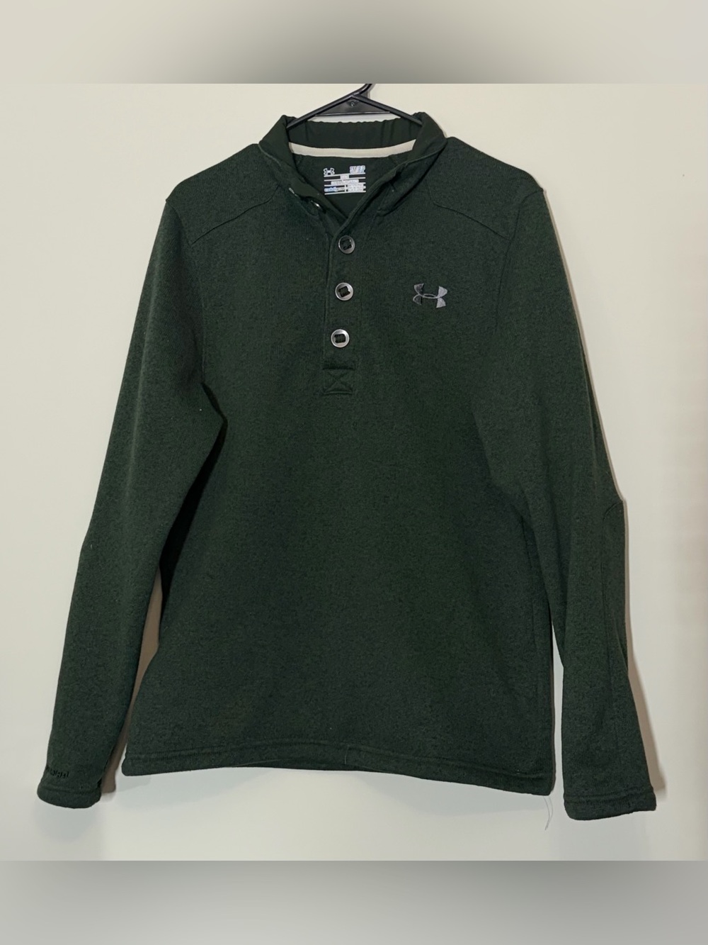 Under Armour ColdGear Women’s Small Green Hooded Pullover Loose Fit